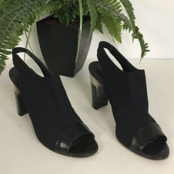 👛 (ANY 2/$50) Spanish DONALD J PLINER 4” Ombré Heel, Fabric/Leather Sling Back - Picture 6 of 10